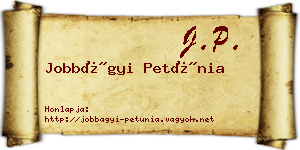 Jobbágyi Petúnia névjegykártya